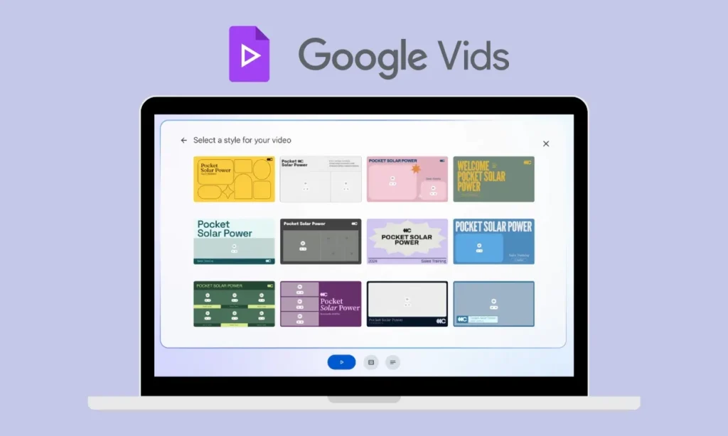 Google Vids free video editor interface